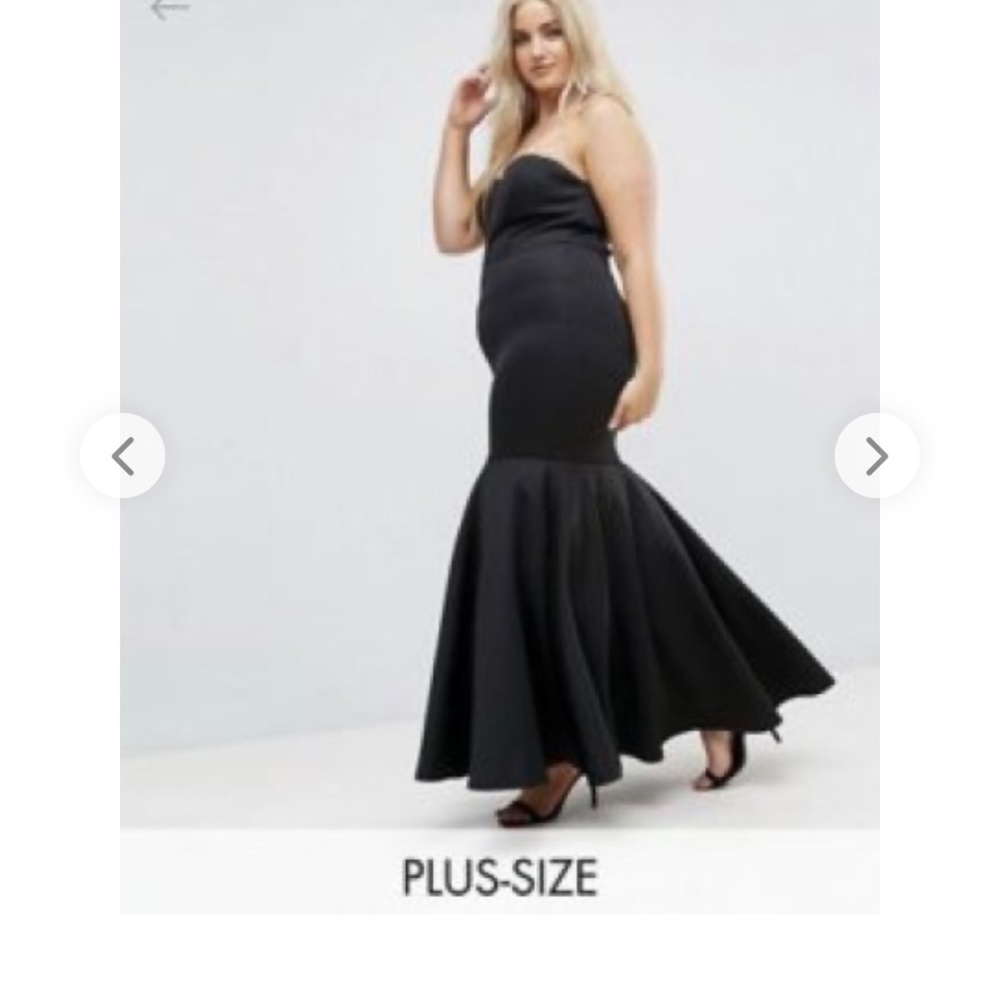 Club L Brand Black Strapless Dress